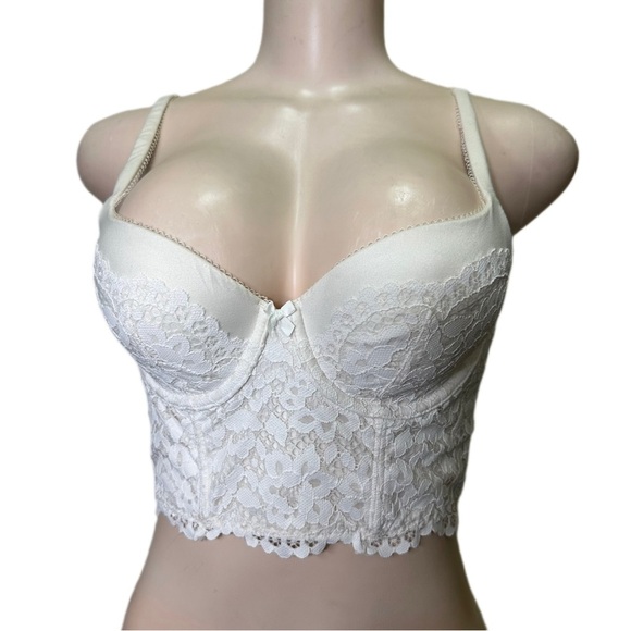 NWT VICTORIA SECRET Elegant White Lace Bustier - Picture 1 of 8